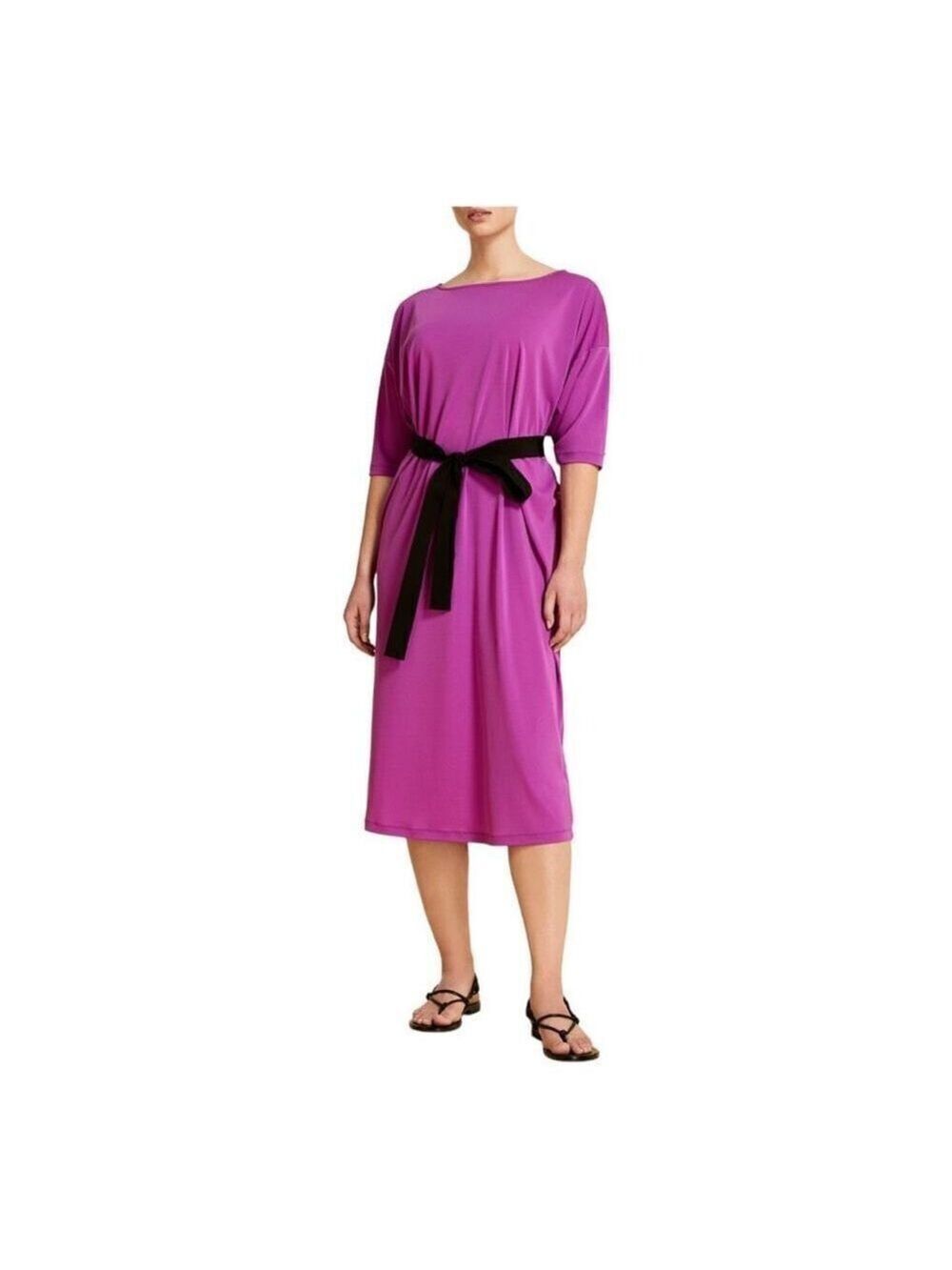 Marina Rinaldi Olivetti T-shirt Dress Size 12-14 (M) NWT in Fuchsia - Picture 1 of 6